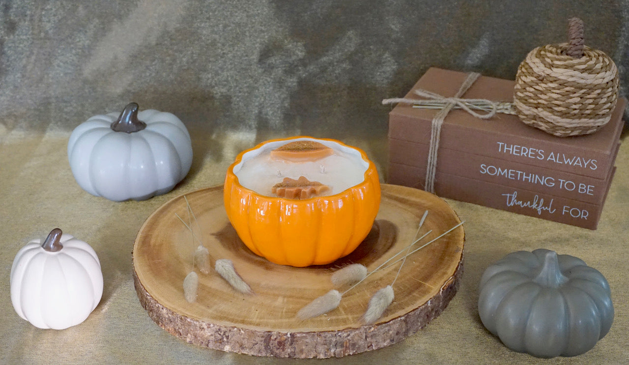 Orange Pumpkin Candle