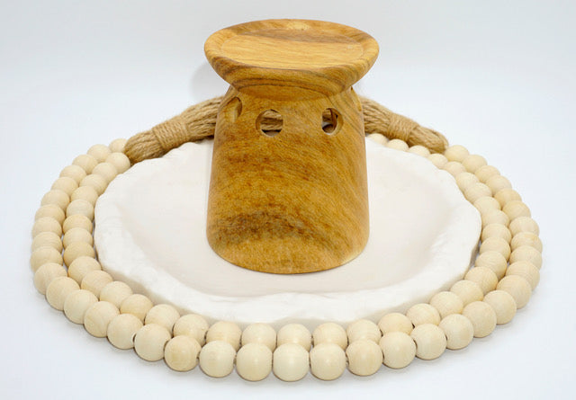 Wooden Design Ceramic Wax Warmer