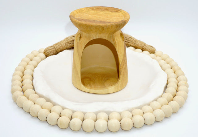 Wooden Design Ceramic Wax Warmer
