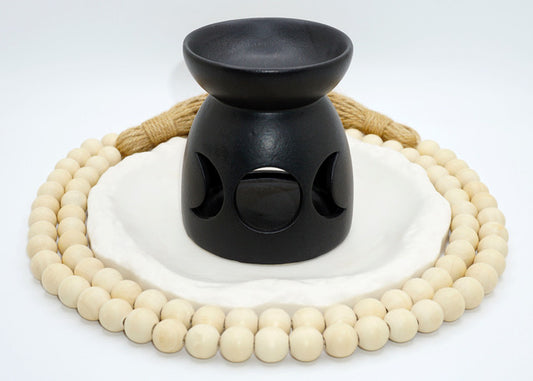 Black Ceramic Moon Wax Warmer