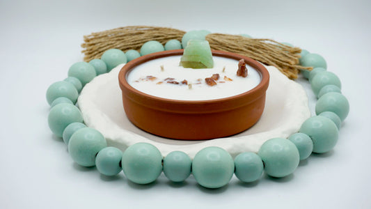 Cactus Flower Jade Terracotta Candle