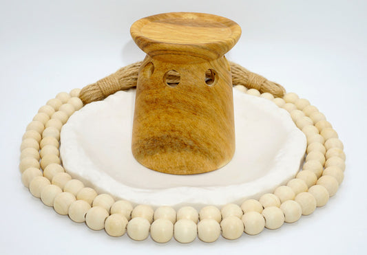 Wooden Design Ceramic Wax Warmer